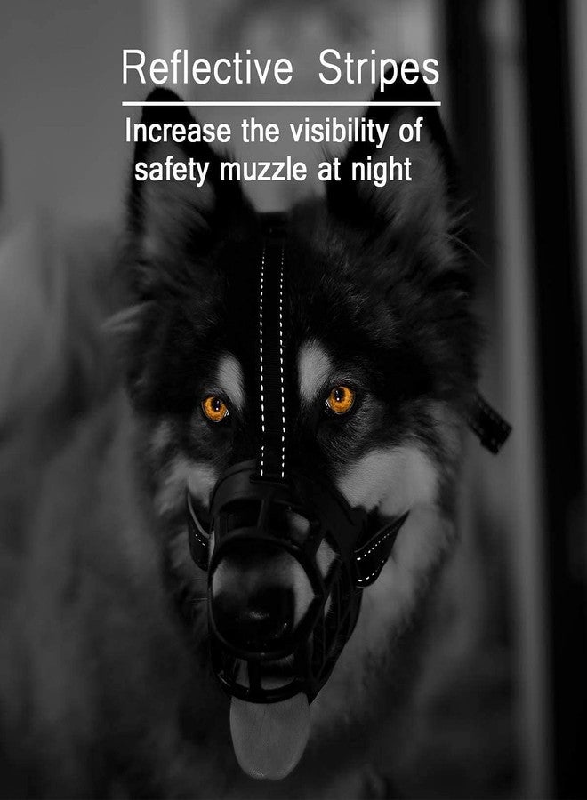 Pups&Pets كمامة كلاب من Pups&Pets، كمامات سلة ناعمة قابلة للتهوية للكلاب الكبيرة، قابلة للتعديل لمنع العض، كمامة للكلاب التي يتراوح وزنها بين 19 و 30 كجم، 4 كمامات (قد يختلف اللون) - Image 4